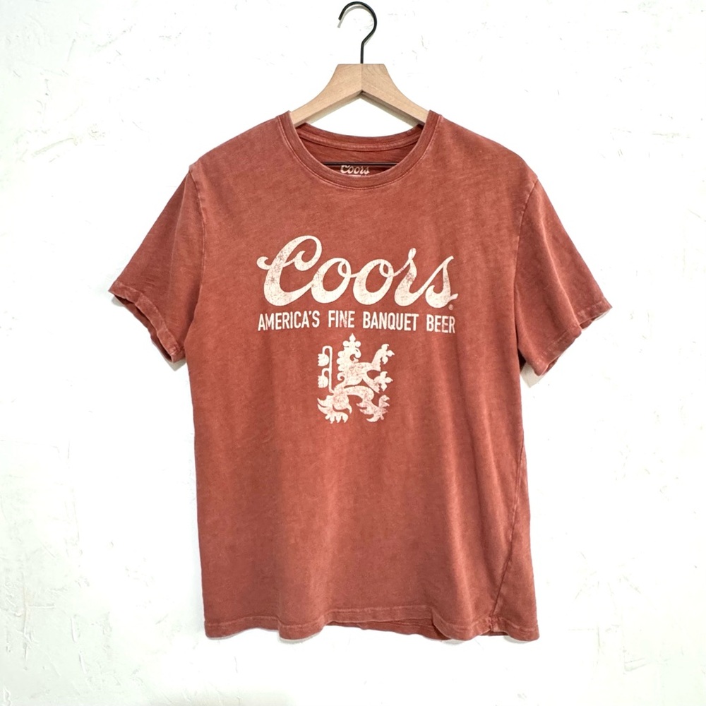 Lucky Brand Coors Banquet Graphic T-Shirt L – Faded Rust Beer Tee